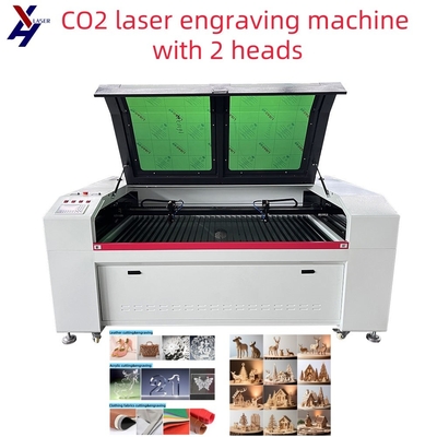 Wysokiej precyzji 2 głowice CO2 CNC akrylowe PVC laserowe cięcie grawerowanie grawer maszyna